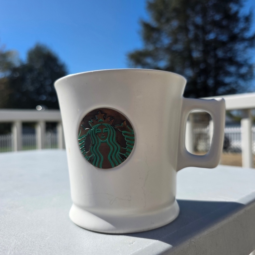 Starbucks Siren Collection Metal Copper Logo Mermaid Coffee Mug - 14 oz